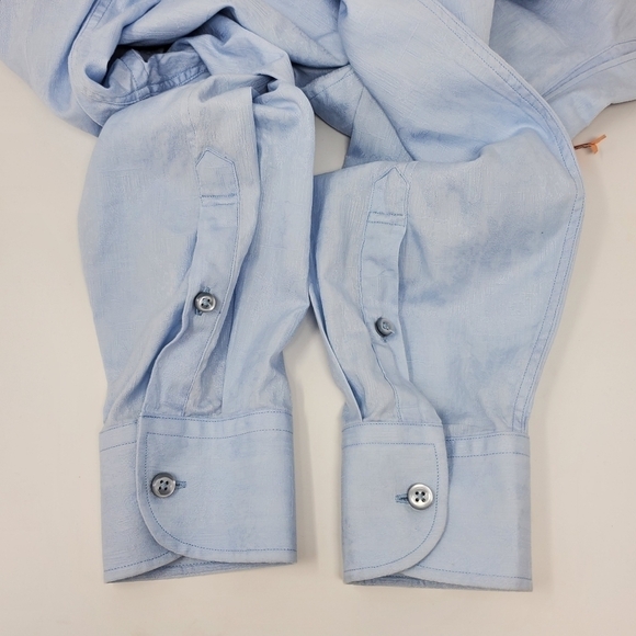 TOMMY BAHAMA 100% COTTON LONG SLEEVE BUTTON UP SKY BLUE TOP MEN SIZE SMALL - Picture 6 of 15
